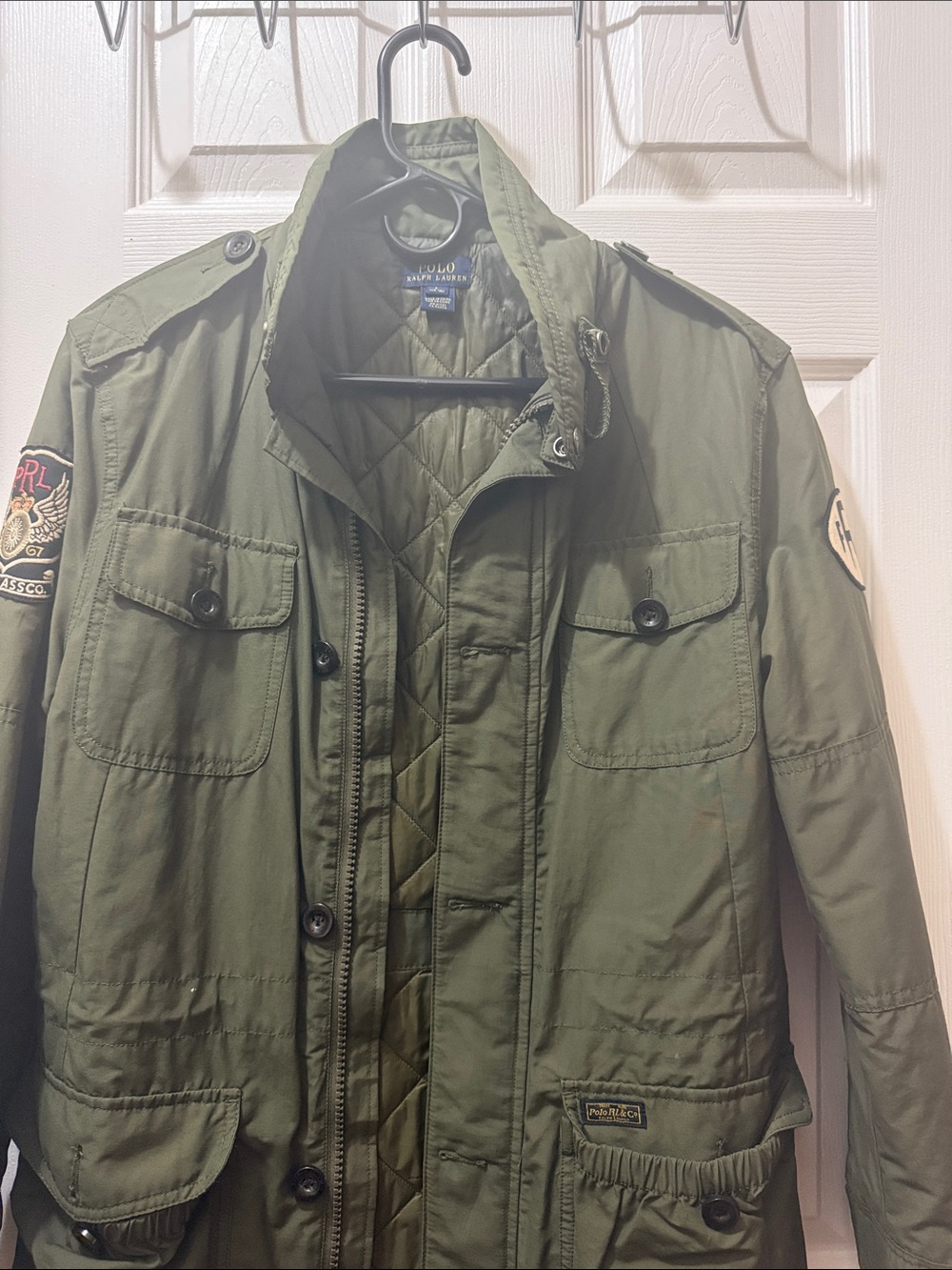Polo by Ralph Lauren Olive Military Field Jacket with Quilted Liner